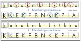 K HARF AYIRT ETME DEFTER ETKİNLİĞİ( KES YAPIŞTIR)