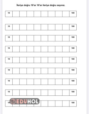 Özel Eğitim - Matematik 10'ar ritmik sayma