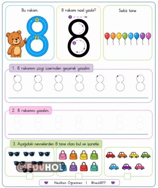 Özel Eğitim Matematik 8 rakamını öğreniyorum