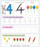 Özel Eğitim Matematik 4 rakamını öğreniyorum etkinliği