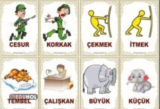 zıt anlam kartları