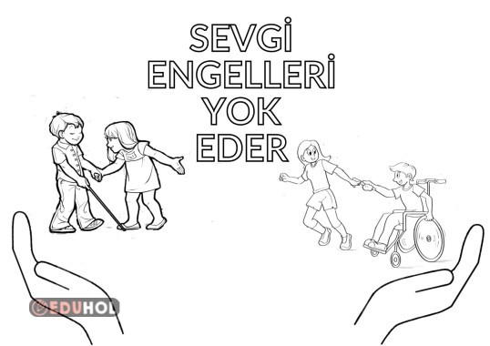 3 Aralık Engelliler Haftası Boyama Sayfası