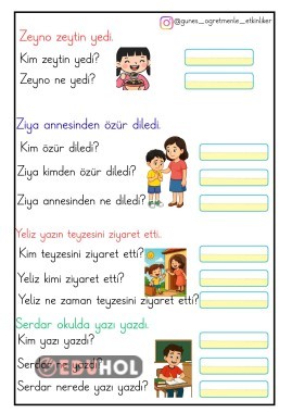 1. SINIF Z SESİ OKUMA ANLAMA ETKİNLİKLERİ