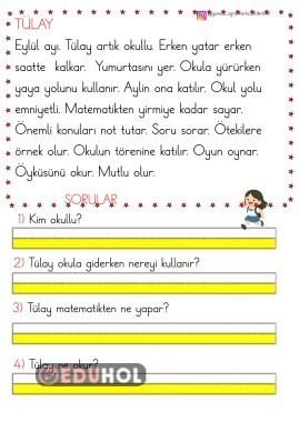 1.SINIF Y SESİ OKUMA ANLAMA METİNLERİ