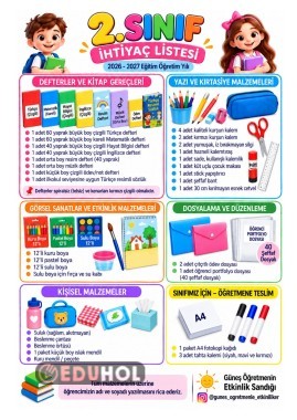 2.Sınıf İhtiyaç Listesi