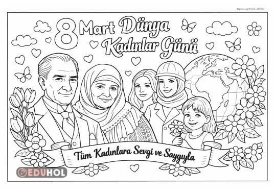 8 MART DÜNYA KADINLAR GÜNÜ BOYAMA