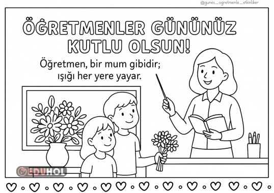 ÖĞRETMENLER GÜNÜ BOYAMA