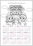 2026 Takvim Boyama