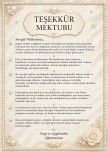 4. Sınıf Veliye Teşekkür Mektubu