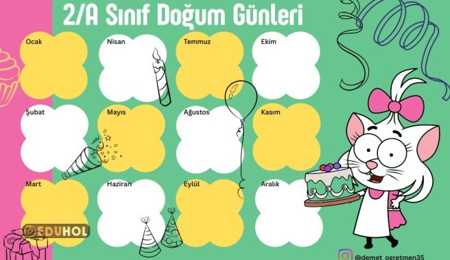 doğum günü takvimi