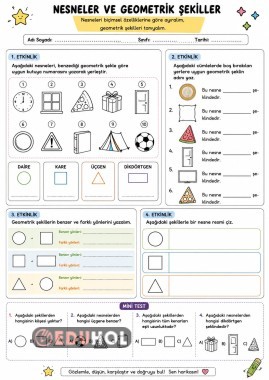 Geometrik şekiller ve nesneler