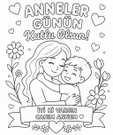 Anneler Günü erkek çocuk boyama