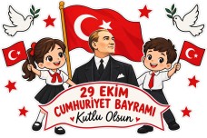 Cama yapıştırmak için sınıf süsü (Cumhuriyet)