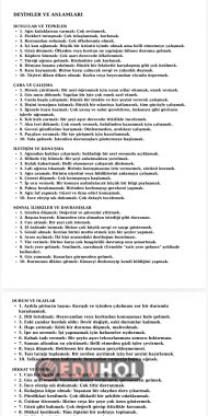 Deyimler ve anlamları çalışma kağıdı