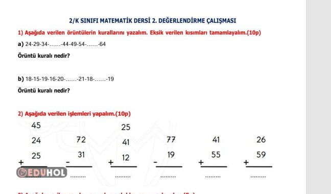 Matematik dersi için süreci değerlendirebileceğiniz hazırladığım güzel sorulardır.