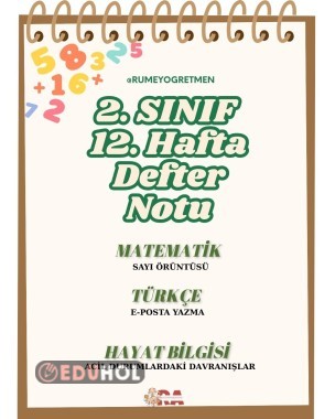 12. HAFTA MATEMATİK DEFTER NOTU