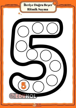 İLERİYE BEŞER RİTMİK SAYMA ETKİNLİK KAĞIDI