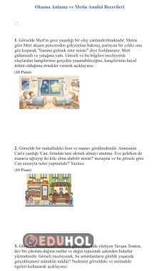 Okuma Anlama ve Metin Analizi Becerileri