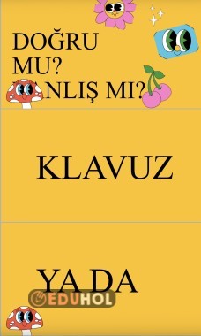 YAZIMI KARIŞTIRILAN SÖZCÜKLER OYUN