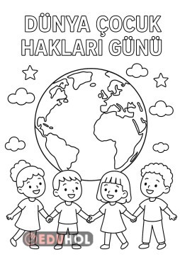 DÜNYA ÇOCUK HAKLARI GÜNÜ BOYAMA SAYFASI