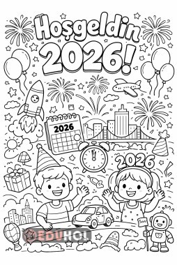 HOŞGELDİN 2026 BOYAMA SAYFASI