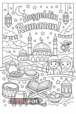 HOŞGELDİN RAMAZAN BOYAMA SAYFASI