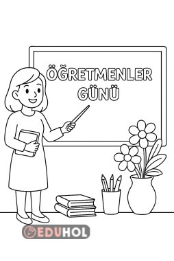 ÖĞRETMENLER GÜNÜ BOYAMA SAYFASI