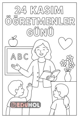 ÖĞRETMENLER GÜNÜ BOYAMA SAYFASI