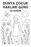 DÜNYA ÇOCUK HAKLARI GÜNÜ BOYAMA SAYFASI