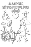 DÜNYA ENGELLİLER GÜNÜ BOYAMA SAYFASI