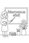 ÖĞRETMENLER GÜNÜ BOYAMA SAYFASI