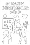 ÖĞRETMENLER GÜNÜ BOYAMA SAYFASI