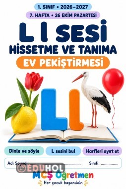 1.sınıf 26 Ekim Ev pekiştirmesi