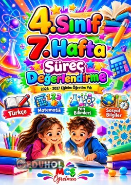 4.Sınıf Tek sayfa tüm dersler süreç değerlendirme