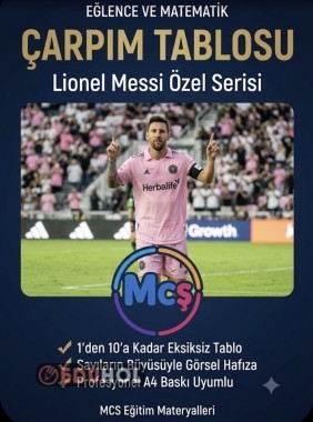 Messi Figürlü Çarpım Tablosu