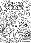 HAYVANLARI KORUYALIM BOYAMA