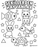 ŞEKİLLERDEN HYVANLAR BOYMA