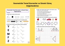 Nokta, Doğru, Işın, Açı, Doğru Parçası ve Simetri Süreç Değerlendirme