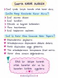 Hayat Bilgisi Defter Notu( Sınıf içi karar alma süreçleri)
