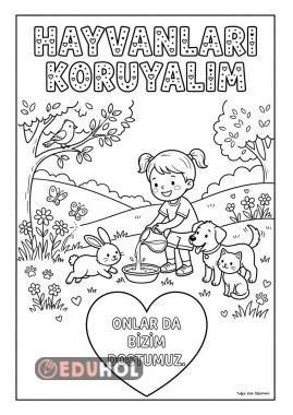 4 Ekim Hayvanları Koruma Haftası Boyama Sayfası