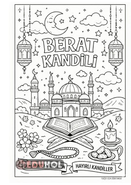 BERAT KANDİLİ Boyama Sayfası