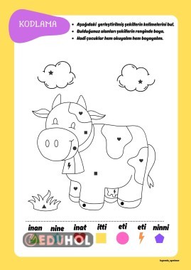 İ Sesi kodlamalı boyama etkinliği