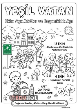 YEŞİL VATAN-Ekim Ayı-Boyama Çalışması