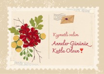 Anneler günü için veliye hediye kartı