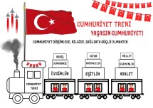 cumhuriyet bayramı boyama kes yapıştır etkinliği