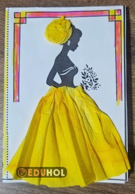 8 Mart Kadınlar Günü kutlama kartı şablon