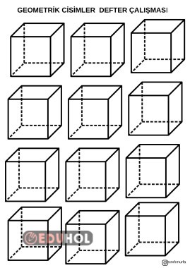 Geometrik cisimler defter çalışması