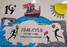 19 Mayıs KES YAPIŞTIR şablonu
