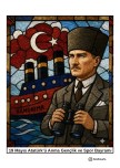 19 Mayıs VİTRAY sanat çalışması boyama şablonu