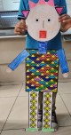 Geometrik şekillerden Robot yapma şablonu